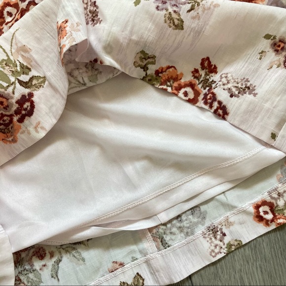 Floral print mini linen dress - Picture 16 of 16